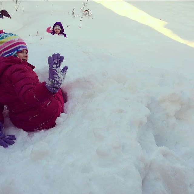 Attempting tunnel-building in the backyard. Hope your afternoon is full of sunshine & some kind of small adventure!